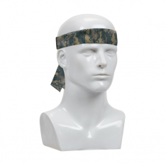 PIP 393-100-DGC, COOLING BANDANA, ABSORBENT COOLING CRYSTALS, POLY/COTTON, DIGITAL CAMO