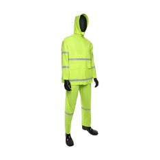 PIP 4031/L, WEST CHESTER, 3PC. 35MM PVC/POLY RAINSUIT, HI-VIS YELLOW, LEVEL 1