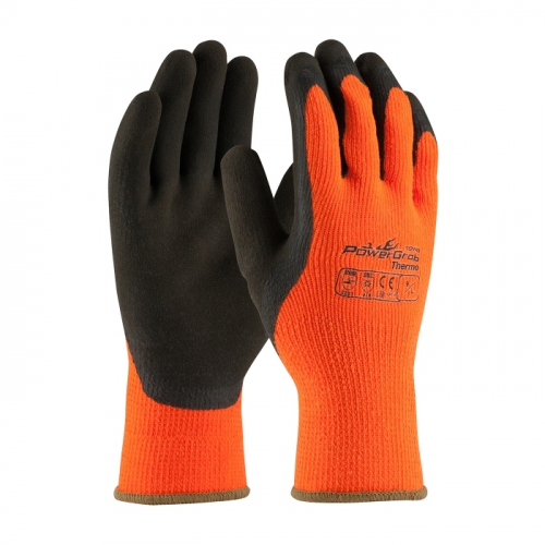 PIP 41-1400/XXL, PG THERMO, HV ORANGE 10G ACRYLIC SHELL, LATEX MICROFINISH GRIP, A2