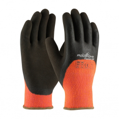 PIP 41-1475/L, POWERGRAB THERMO, HV ORANGE ACRYLIC TERRY SHELL, 3/4 DIP LATEX MF GRIP TERRY SHE