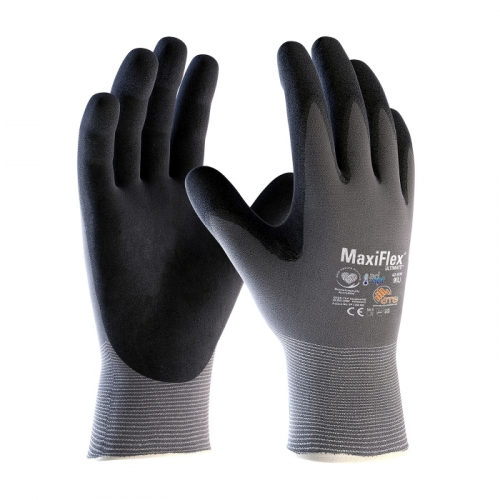 PIP 42-874/L, MAXIFLEX ULTIMATE W/ AD-APT, GRAY 15G NYLON SHELL, BLK MICROFOAM GRIP