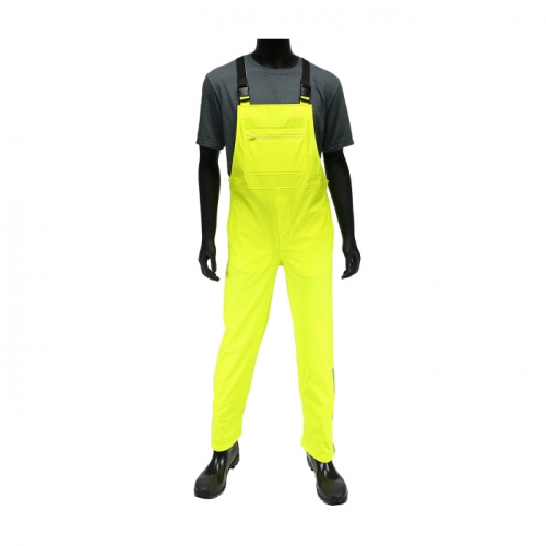 PIP 4540B/2XL, WEST CHESTER, HI-VIS YELLOW STRETCH PU BIB OVERALLS