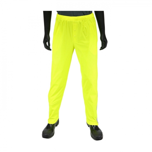 PIP 4540P/2XL, WEST CHESTER, HI-VIS YELLOW STRETCH PU RAIN PANTS