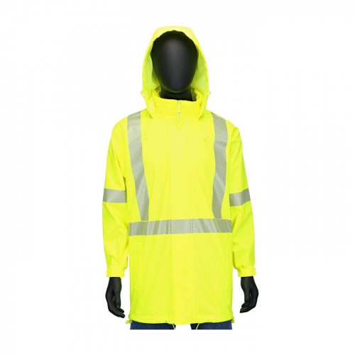 PIP 4541J/2XL, WEST CHESTER HI-VIS LIME POLYURETHANE RAIN JACKET