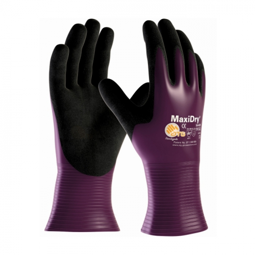PIP 56-426/XXL, MAXIDRY BY ATG, DRIVERS STYLE, PRPL./BLK. NITRILE NON-SLIP