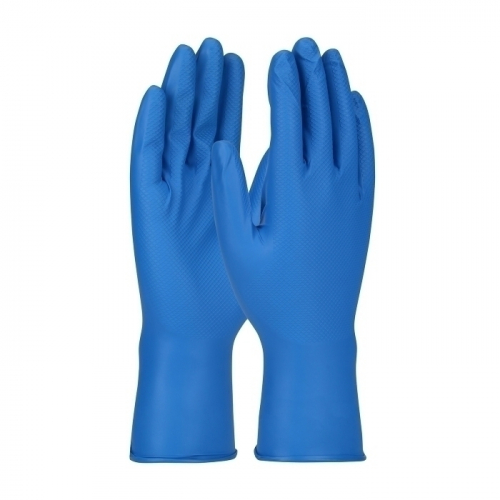 PIP 67-308/XXXL, AMBI-DEX GRIPPAZ FOOD PLUS, BLUE, 8 MIL NITRILE, FISH SCALE GRIP, 48/BG