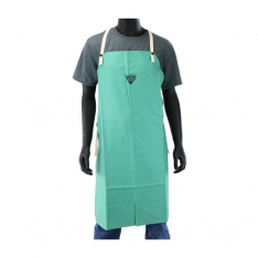 PIP 7080/36, IRONCAT 9OZ 36" FR GREEN SATEEN COTTON APRON