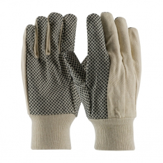 PIP 91-908PD, COTTON CANVAS, 8 OZ PREMIUM GRADE, BLACK PVC DOT GRIP, NATURAL, MENS