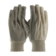 PIP 91-908PDI, COTTON CANVAS, 8 OZ ECONOMY GRADE, BLACK PVC DOT GRIP, NATURAL, MENS
