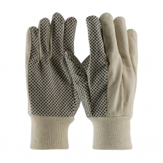 PIP 91-910PDI, COTTON CANVAS, 10 OZ ECONOMY GRADE, BLACK PVC DOT GRIP, NATURAL, MENS