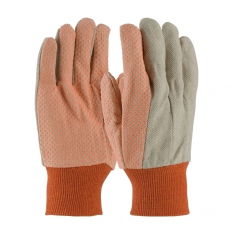 PIP 91-910PDO, BOSS COTTON CANVAS, 10 OZ. PREMIUM GRADE, ORANGE PVC DOT GRIP, ORANGE KW, MENS