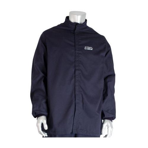 PIP 9100-21782/2XL, 12 CAL FR JACKET, 9OZ. COTTON NFPA 70E/ASTM F1506, NAVY