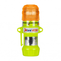 PIP 939-AT280-A, COMPACT, AMBER, FLASHING OR STEADY-ON 1-COLOR, 8 LED, FOUR "AA" BATTER