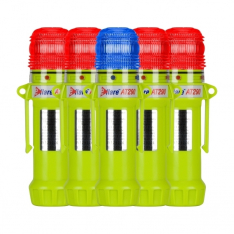 PIP 939-AT290-05-R/B, HELICOPTER LANDING ZONE KIT, 4 RED & 1 BLUE BEACONS, FLASH/STDY-ON 1-C