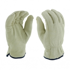 PIP 994KP/2XL, PIGSKIN LEATHER DRIVERS, KEYSTONE THUMB, WHITE THERMAL LINING, SLIP-ON CUFF