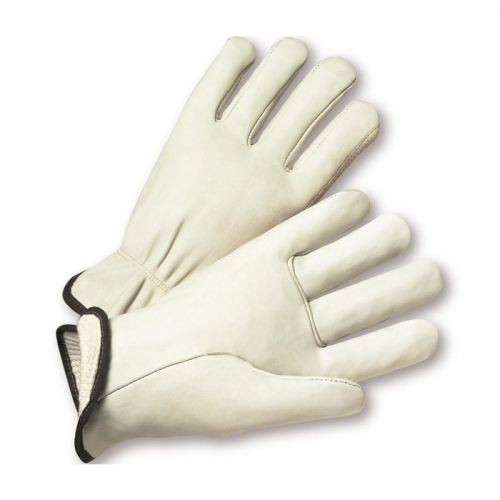 PIP 999/L, COWHIDE LEATHER DRIVERS, STRAIGHT THUMB, WHITE THERMAL LINING, SLIP-ON CUFF