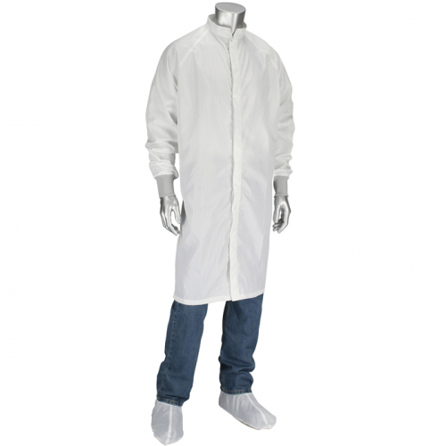 PIP CFRZC-16WH-5PK-3XL, WHITE FROCK WITH RAGLAN SLEEVE AND KNIT CUFF ZIP OPENING