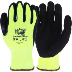 PIP HVG713SNF/2XL, BARRACUDA, 13G HV YELLOW, NITRILE SANDY GRIP, TOUCHSCREEN, RTC, A4