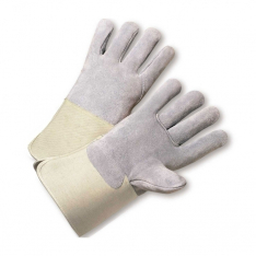 PIP KS900-EA/L, SPLIT COWHIDE LEATHER FRONT & BACK, KEVLAR LINER, RUBBERIZED SAFETY CUFF, A2