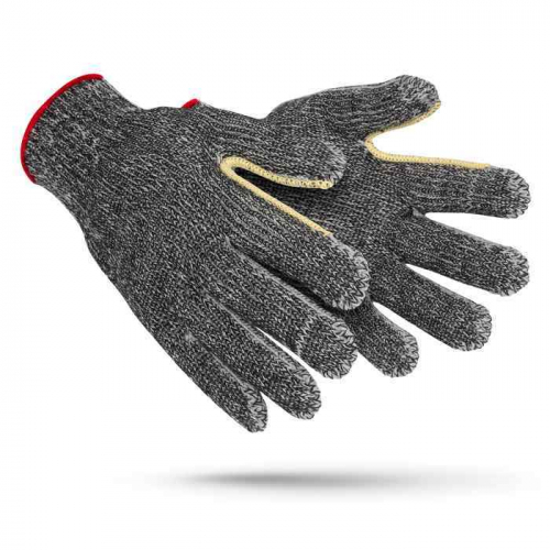 PIP MATPBK40GYPL-OERT-S, Kut Gard®, Seamless Knit ATA® / Cotton Blended Glove - Heavy Weight, Cut 