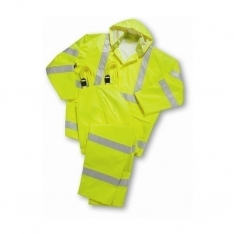 PIP WW4033J/2XL, WEST CHESTER, HI-VIS LIME, RAIN JACKET, POLY/PU COATED, CLASS 3