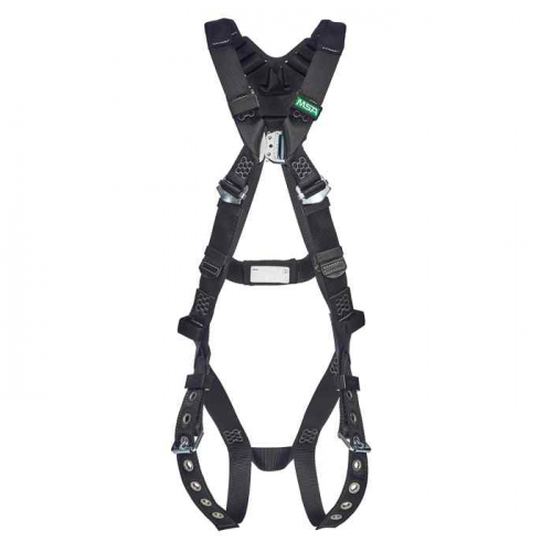 MSA  10252216, V-Form Arc Flash Harness, Back Web Loop, Tongue Buckle Leg Straps, Standard (STD)