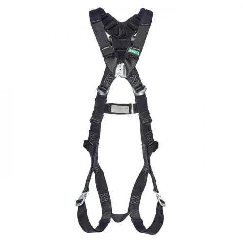 MSA  10252219, V-Form Arc Flash Harness, Back Web Loop, Quick-Connect Leg Straps, Extra Small (XSM)
