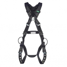 MSA  10252226, V-Fit Arc Flash Harness, Back & Hip Web Loop, Tongue Buckle Leg Straps, Super Extra L