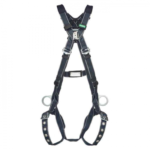MSA  10252243, V-Form Welding Harness, Back & Hip D-Ring, Tongue Buckle Leg Straps, Super Extra Larg