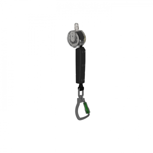 MSA  VTOHW-031-ZC-A, V-TEC PFL, 10', single-leg, aluminum triple action swivel carabiner, ANSI Z359.
