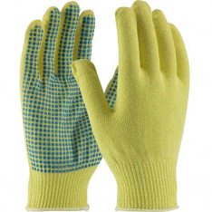 PIP 08-K200PD-L, Kut Gard®, Seamless Knit DuPont™ Kevlar® Glove with PVC Dot Grip - Light Weight