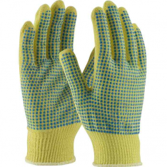 PIP 08-K200PDD-L, Kut Gard®, Seamless Knit DuPont™ Kevlar® Glove with Double-Sided PVC Dot Grip 