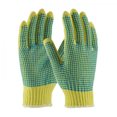 PIP 08-K300PDD-L, Kut Gard®, Seamless Knit DuPont™ Kevlar® Glove with Double-Sided PVC Dot Grip 