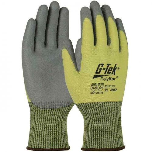 PIP 09-K1150-M, G-Tek® PolyKor®, Seamless Knit PolyKor® Blended Glove with Polyurethane Coated Fl