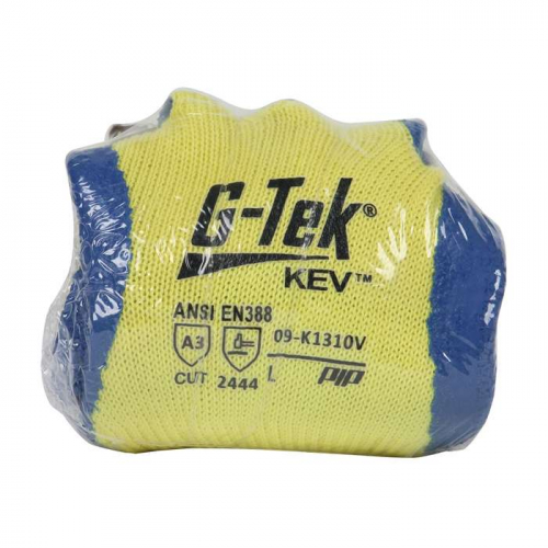 PIP 09-K1310V-XL, G-Tek® KEV™, Seamless Knit DuPont™ Kevlar® Glove with Latex Coated Crinkle G