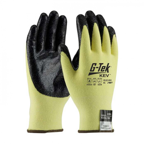 PIP 09-K1450-M, G-Tek® KEV™, Seamless Knit DuPont™ Kevlar® / Elastane Glove with Nitrile Coate