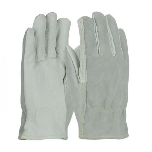 PIP 09-K3720-S, PIP®, Top Grain Goatskin / Split Cowhide Leather Drivers Glove with Kevlar® Lining