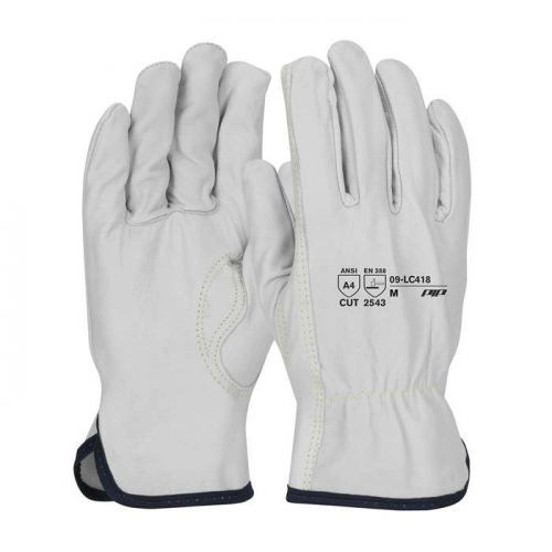 PIP 09-LC418-XXL, PIP®, Premium Grade Top Grain Goatskin Leather Drivers Glove with Aramid Blended 