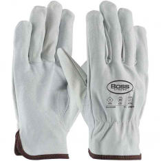 PIP 09-LC533AR-L, Boss® Xtreme, AR Rated Top Grain Goatskin Leather Drivers Glove with Para-Aramid 