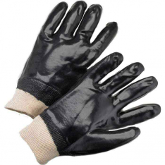 PIP 1007, PIP®, PVC Dipped Glove with Interlock Liner and Smooth Finish - Knit Wrist, Chemical Resi