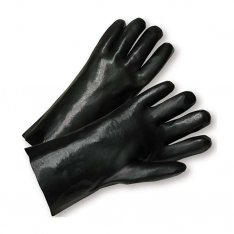 PIP 1017, PIP®, PVC Dipped Glove with Interlock Liner and Smooth Finish - 10 Length, Chemical Resis