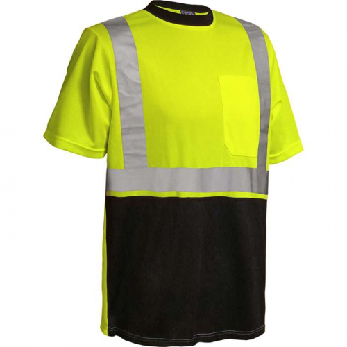 PIP 102ST-LB-SM, Reflective Apparel™, ANSI Type R Class 2 Short Sleeve Moisture Wicking T-Shirt wi