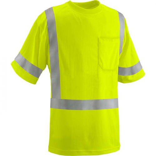 PIP 104ST-LM-3T, Reflective Apparel™, ANSI Type R Class 2 Short Sleeve Moisture Wicking T-Shirt wi