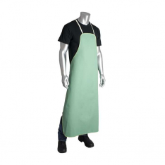 PIP 11-GA2436G-1P, PIP®, FR Green Cotton Sateen Apron, Aprons, Green, 24 x 36