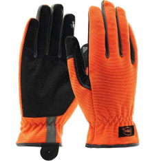 PIP 120-4600-L, Boss®, Synthetic Leather Palm and Hi-Vis Fabric Back - PVC Grip on Index Finger/Thu