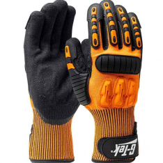 PIP 120-5150-L, G-Tek®, Seamless Knit HPPE Blend with Nitrile Grip and TPR Impact Protection, Hi Pe