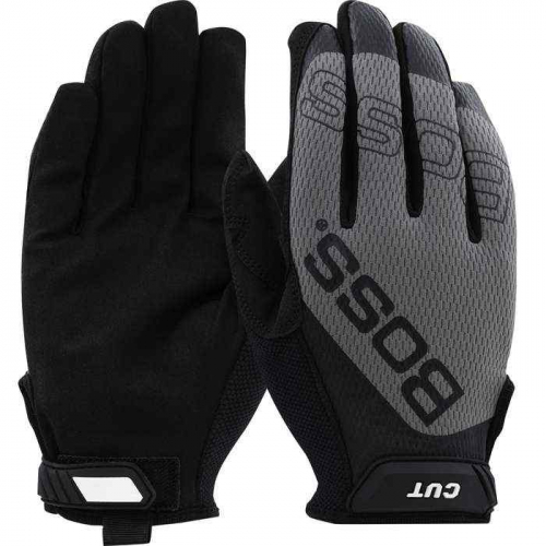 PIP 120-MC1225T-M, Boss® Cut, Synthetic Microfiber Palm with Mesh Fabric Back and Para-Aramid Cut L