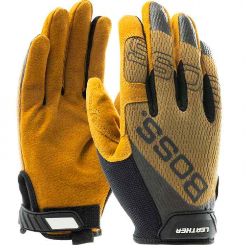 PIP 120-ML1360T-M, Boss® Leather, Premium Pigskin Leather Palm with Mesh Fabric Back, Hi Performanc