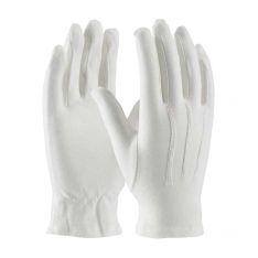 PIP 130-100WM-L, Cabaret™, 100% Cotton Dress Glove with Raised Stitching on Back - Open Cuff, Para