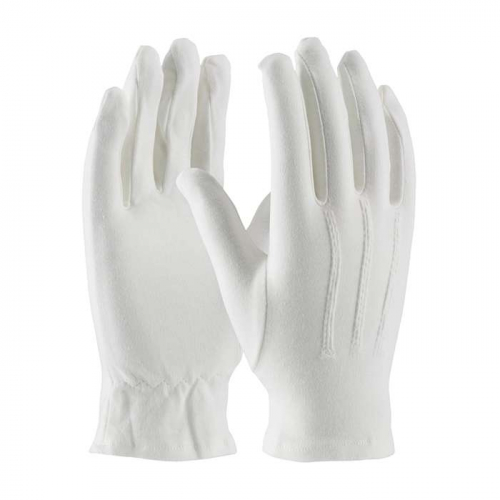 PIP 130-100WM-L, Cabaret™, 100% Cotton Dress Glove with Raised Stitching on Back - Open Cuff, Para